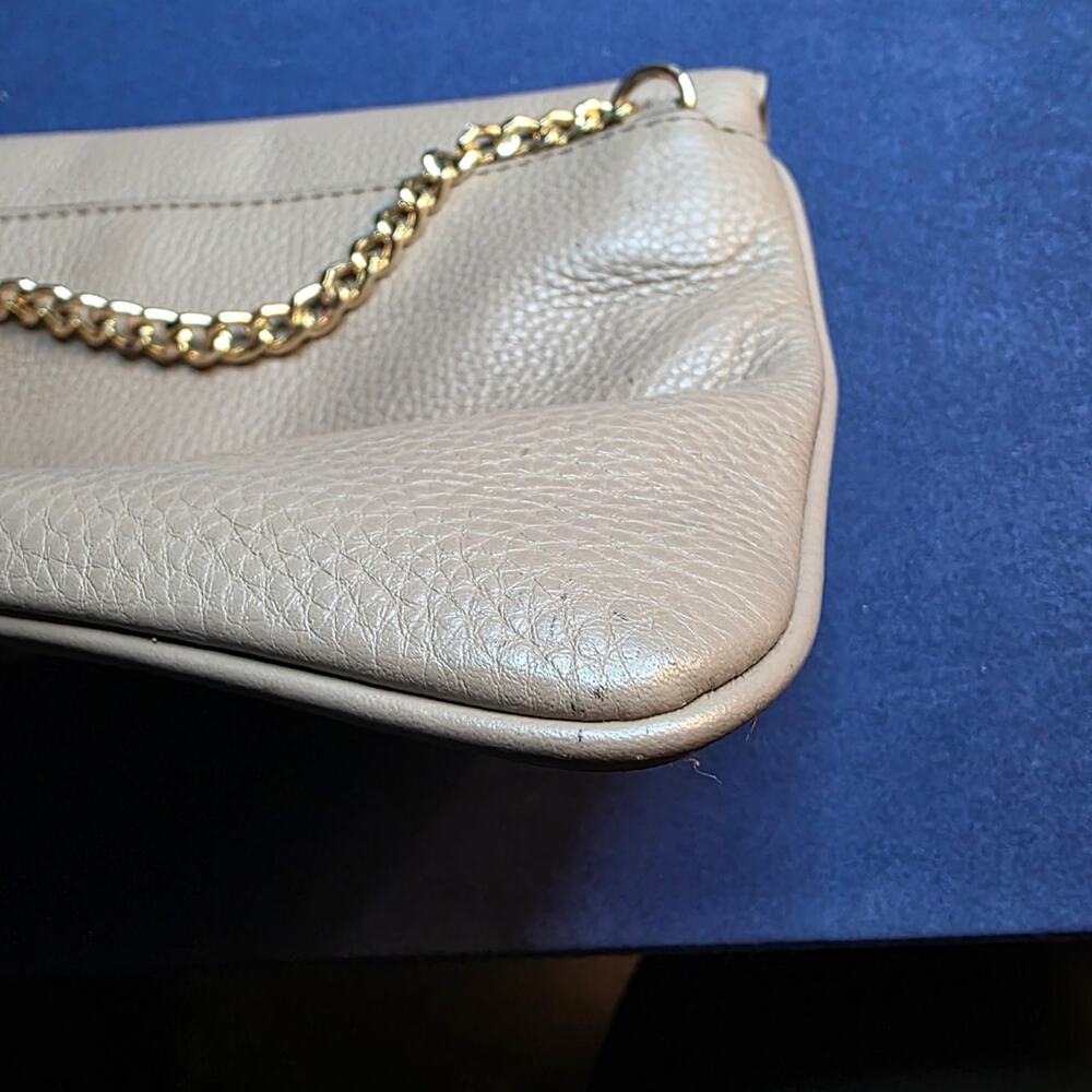 MICHAEL Michael Kors Gray Leather Crossbody Bag Strap Plus Chain - Picture 8 of 16